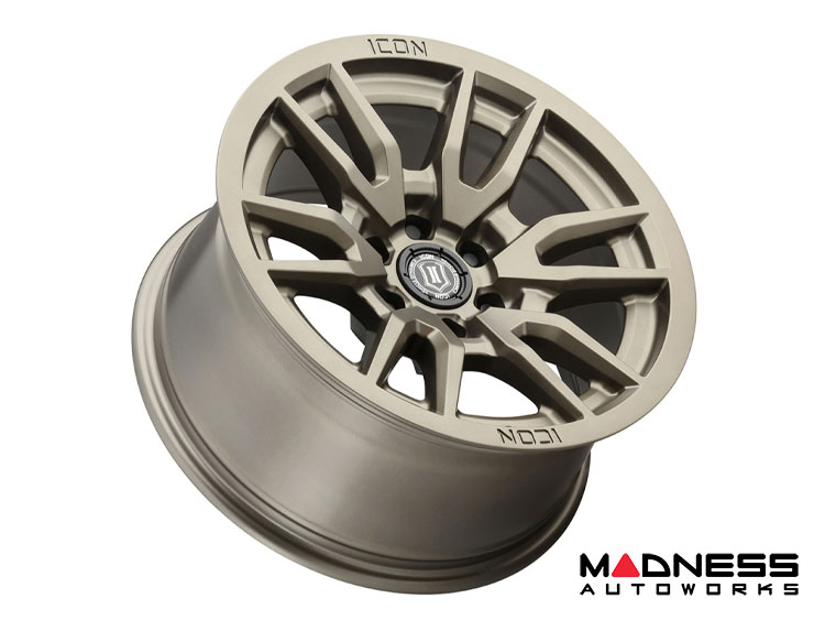 Ford Bronco Custom Wheels (1) - Vector 6 - Bronze - 17 X 8.5 / 6 x 5.5 / 0 / 4.75" - Icon 